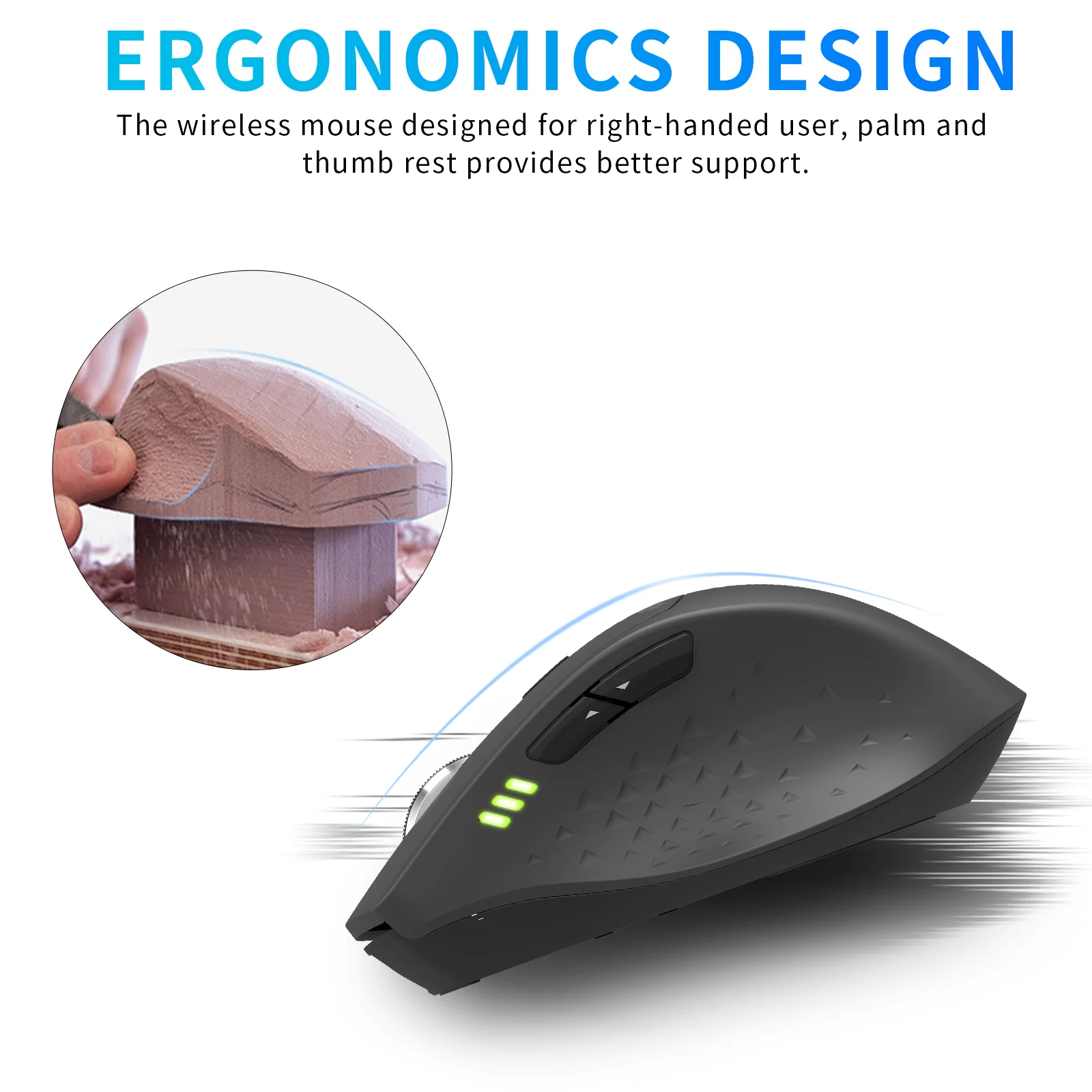Rapoo MT550 Multi-Mode Wireless Mouse Ergonomic Buetooth 1600 DPI Optical Mice for computer PC Laptop Support 4 Devices | Компьютеры и