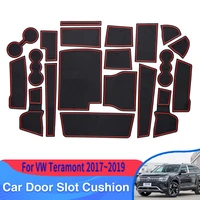 car door groove mats for vw volkswagen teramont atlas 20182021 auto non slip mat rubber styling slot hole pad car accessorie