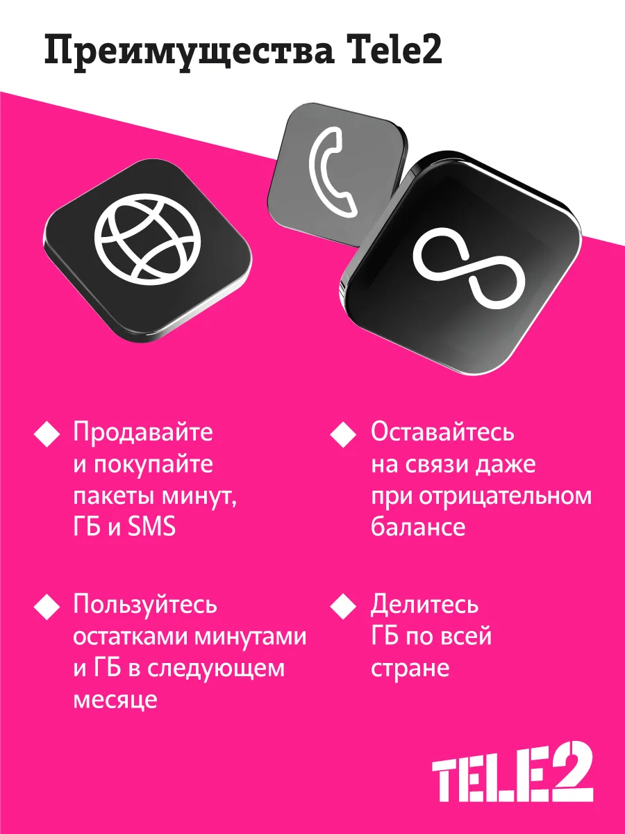 SIM-карта Tele2. Тарифный план "Мой онлайн" Свердловская область. - купить по