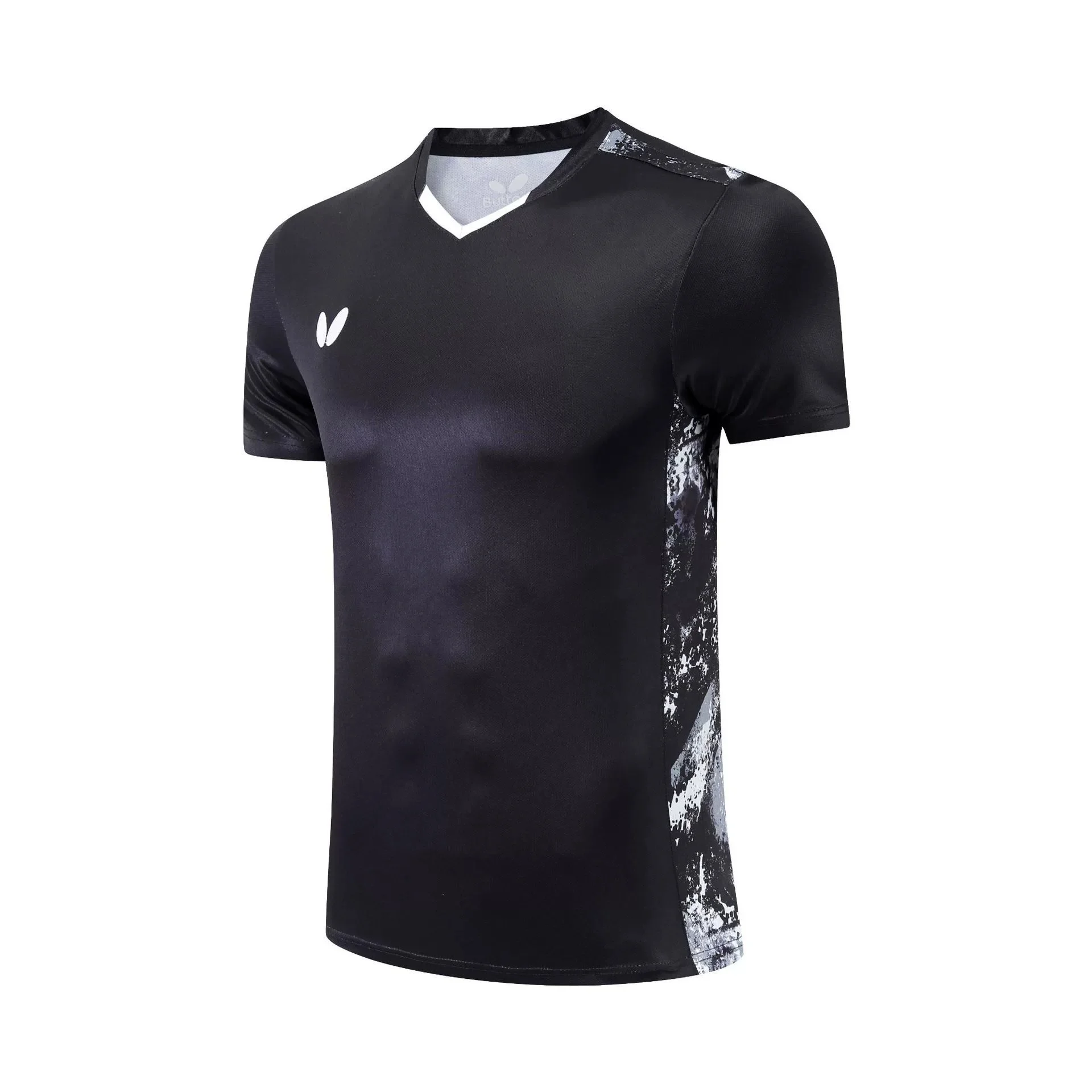Men T-shirt Summer Quick Drying Female Training Badminton Suit Table Tennis Suit Printed T-shirt Boys Breathable Sports