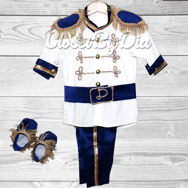 Royal Prince Costume  First Birthday Outfit Boy Personalized Cake Smash King Outfit Birthday Prince Charming Costume