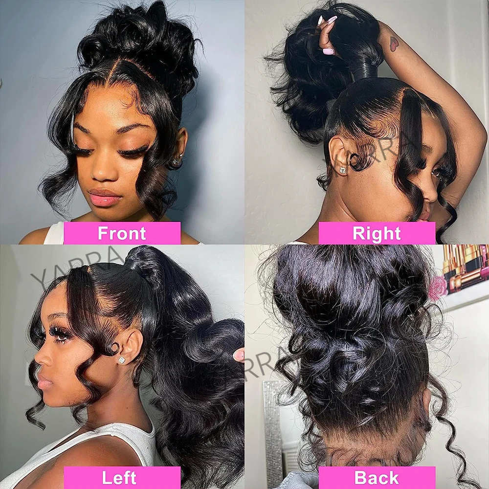 180 плотность 28 30 дюймов HD кружевной передний al парик тела волна 360 человеческие