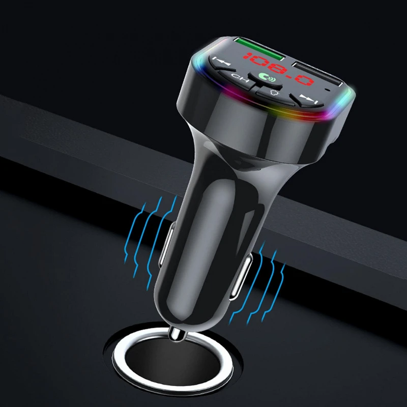 FM трансмиттер TDS TS-CAF16 RGB Bluetooth 87.5-108 МГц (100 кГц) MP3 / APE FLAC WAV |