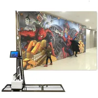 2.5x6M Light Weight UV 3D 5D Wall Floor Printing Machine Price CMYKW Ink Painting Vertical Wall Printer Price Double Heads