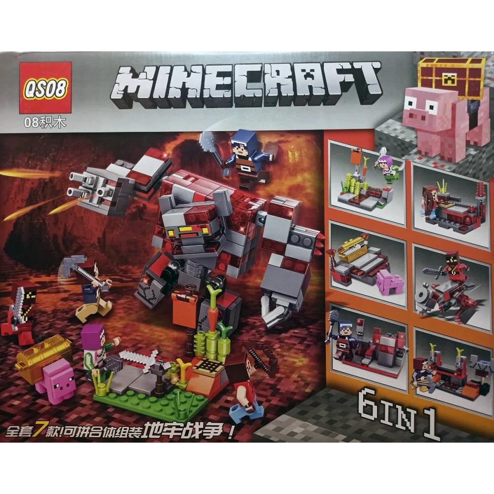Конструктор MINECRAFT QS08 №44092 комплект 6in1 Робот 477 деталей | Игрушки и хобби