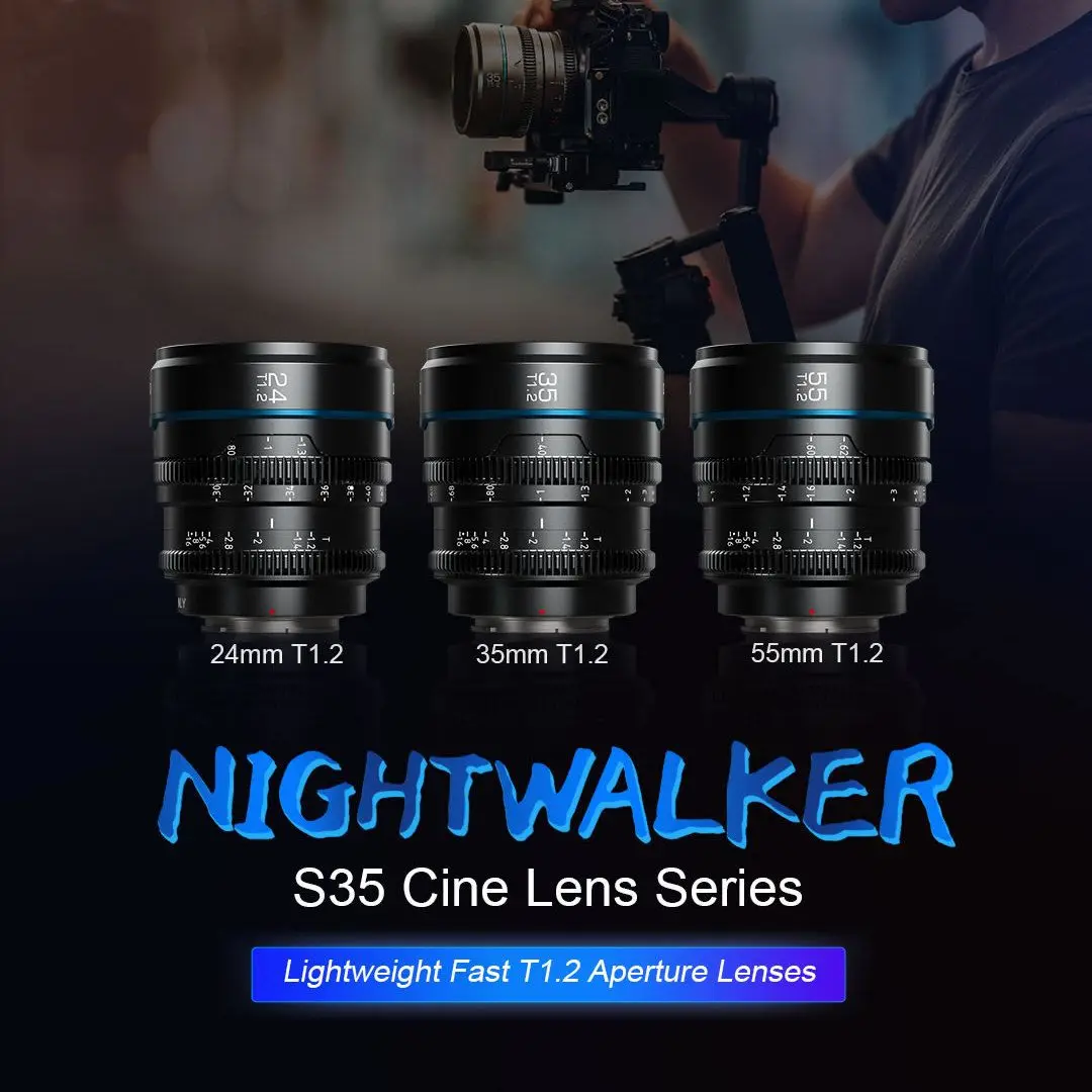 Комплект объективов Sirui Nightwalker 24/35/55mm T1