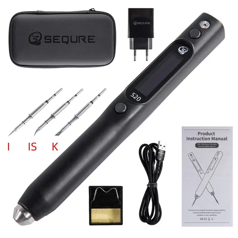 SEQURE S20 Nano Soldering Iron Support PD/QC Power Supply Compatible With C115 Solder Tips For Precision Electronic/Phone Repair enlarge