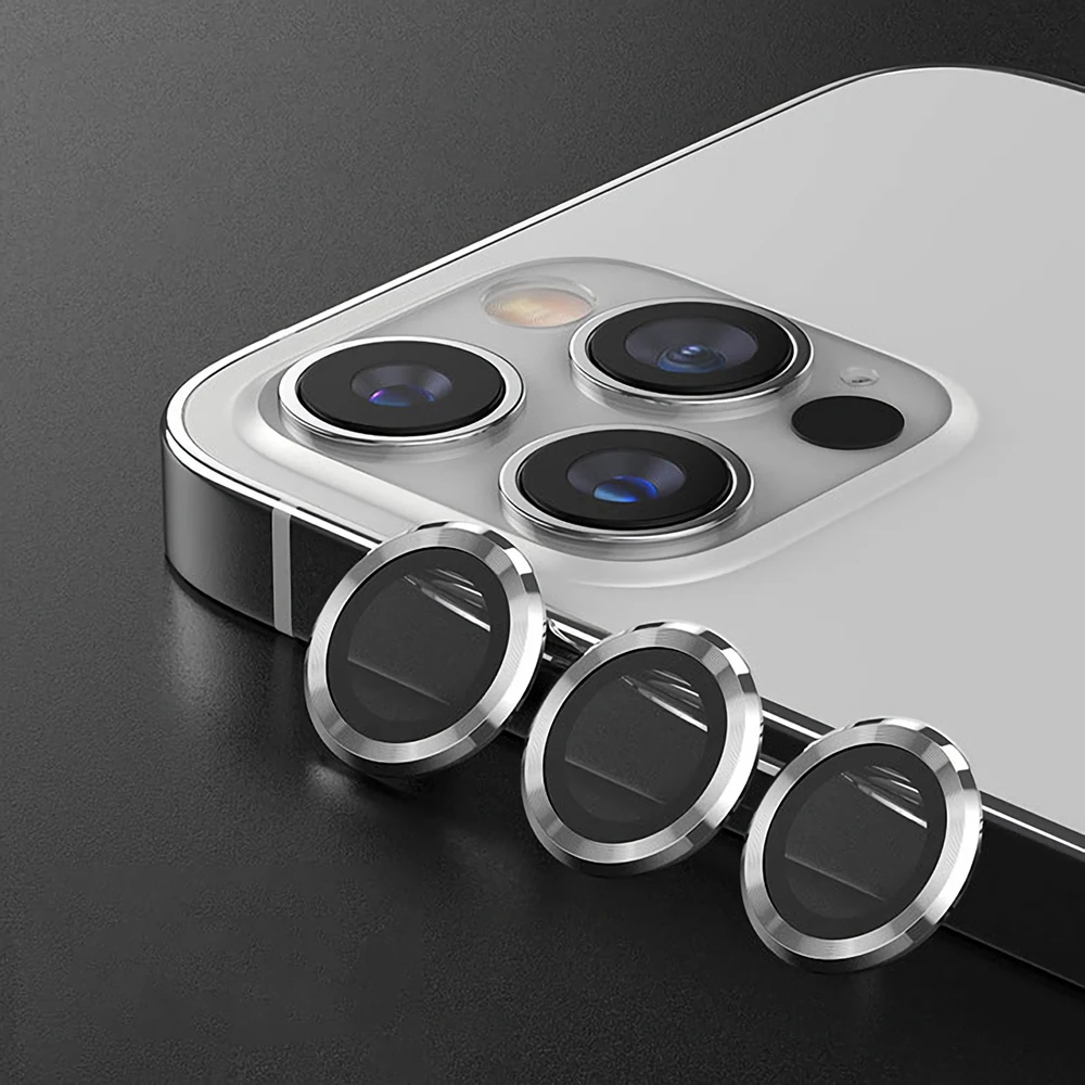 

Lens Metal Ring Protector Glass for iPhone 11 12 13 Pro Max Glitter Camera Lens Protection On iPhone 12Pro 13Pro Camera Film