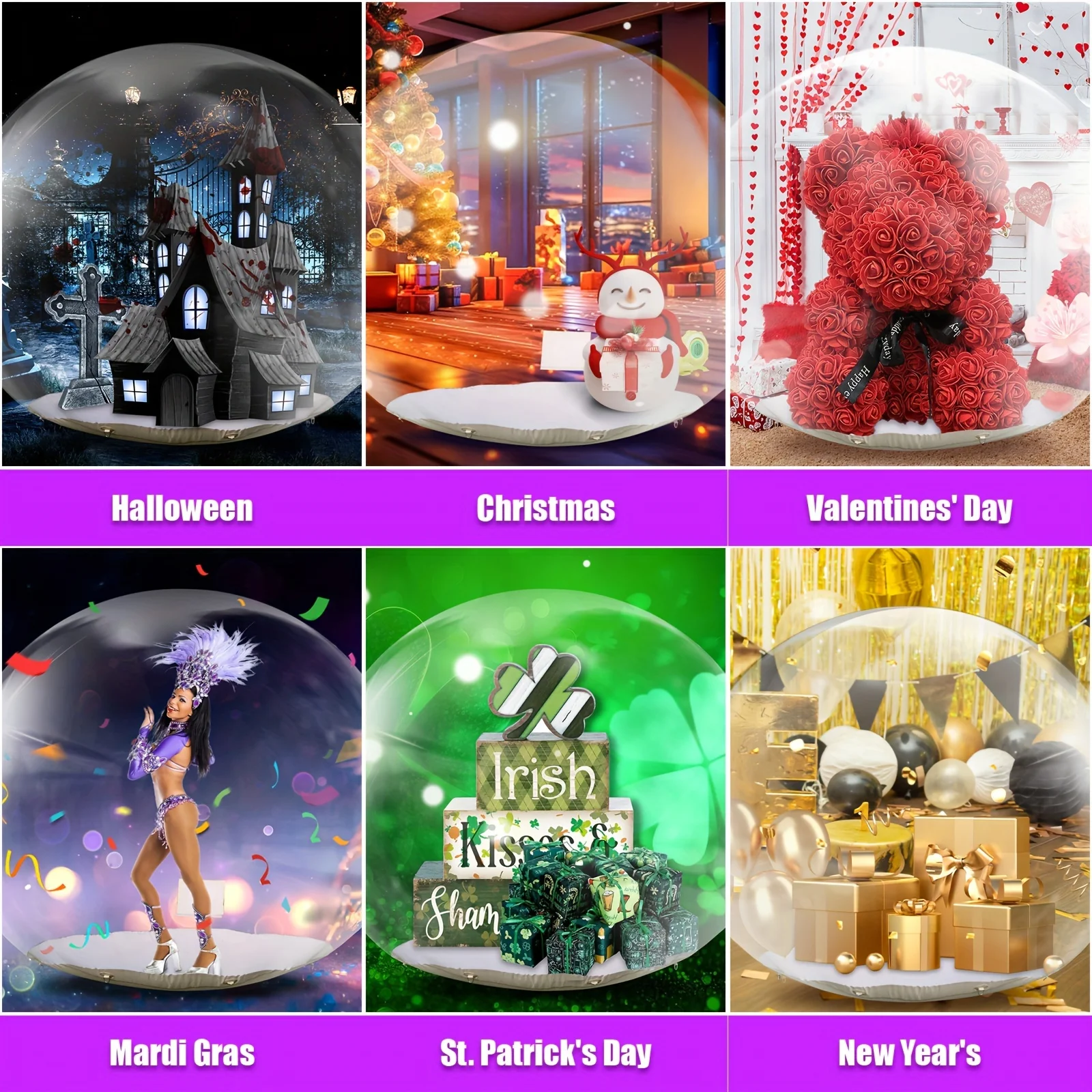 Уличная надувная пузырьковая палатка Igloo 10 футов гигантский надувной снежный шар