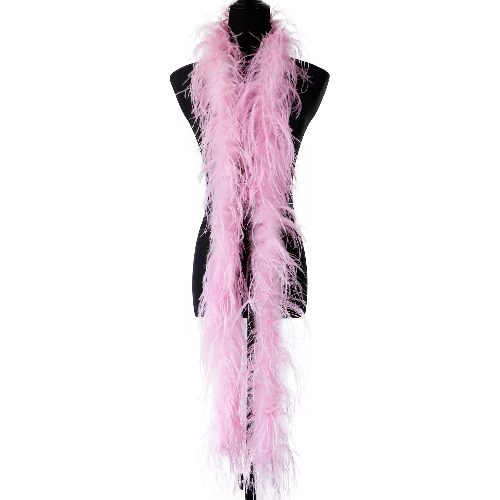 

2 ply Ostrich Feather Boa for Crafts Wedding Party Christmas Tree Decor Plumes Scarf Shawl Clothing Sewing Dress Decor Wholesale