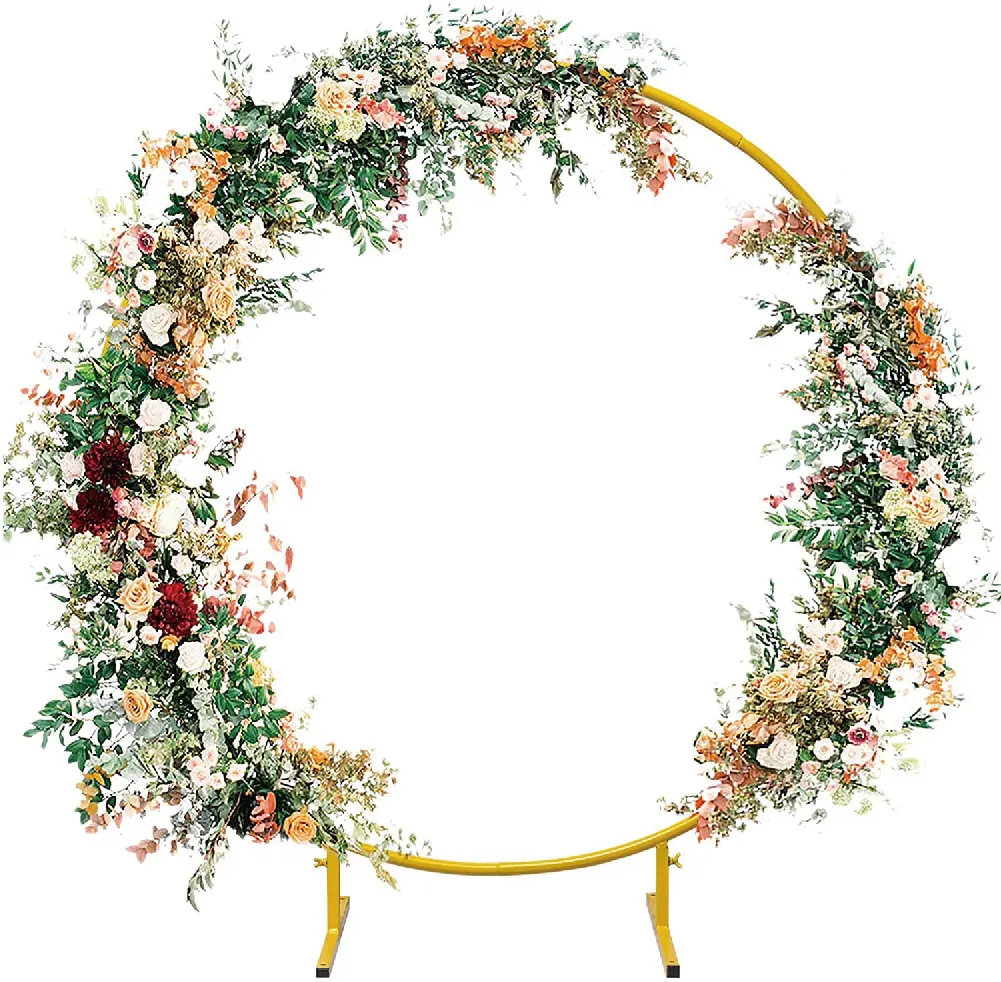 Circle Wedding Balloon Arch，wedding decoration，Backdrop Wrought Iron Shelf ， DIY Round Party Background flowers Shelf