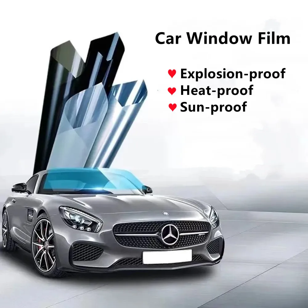 

3mx0.5m Car Window Solar Protection Film Car Explosion-proof Membrane Decorative Foil Heat-proof Sticker For Front Rear Side