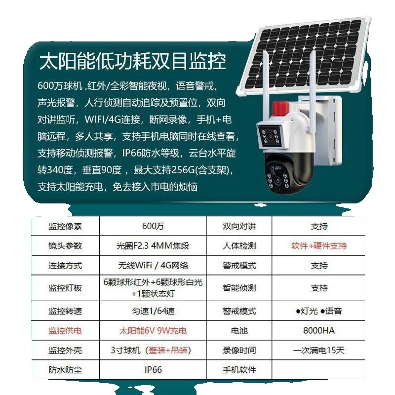Солнечная камера с двумя экранами домашний пульт дистанционного управления 4G