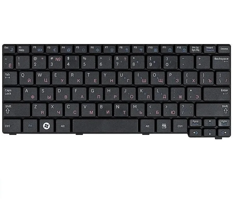 Клавиатура для ноутбука Samsung N140 N144 N145 N148 N150 Черная P.n: BA59-02686D, BA59-02686C