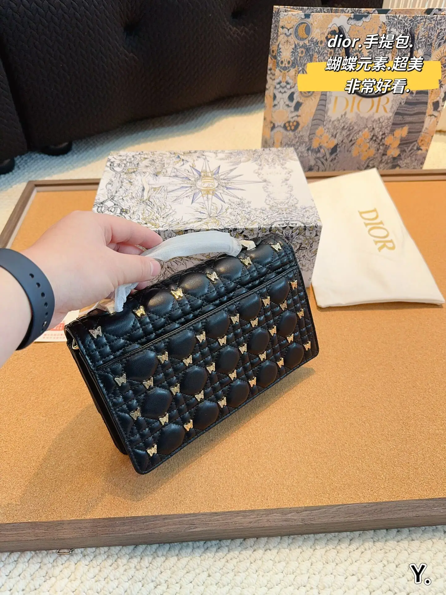 Dior Style Copy1:1 Новая С Цепочкой В Виде БаБочки На Все Через Плечо Классная ТексТура