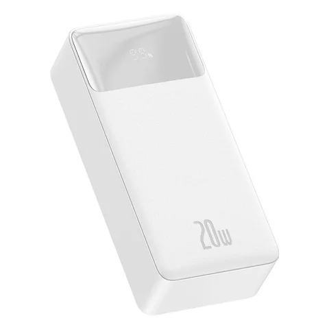 Внешний аккумулятор Baseus 30000mAh 20W Bipow Fast Charging Digital Display (белый) PPBD050402