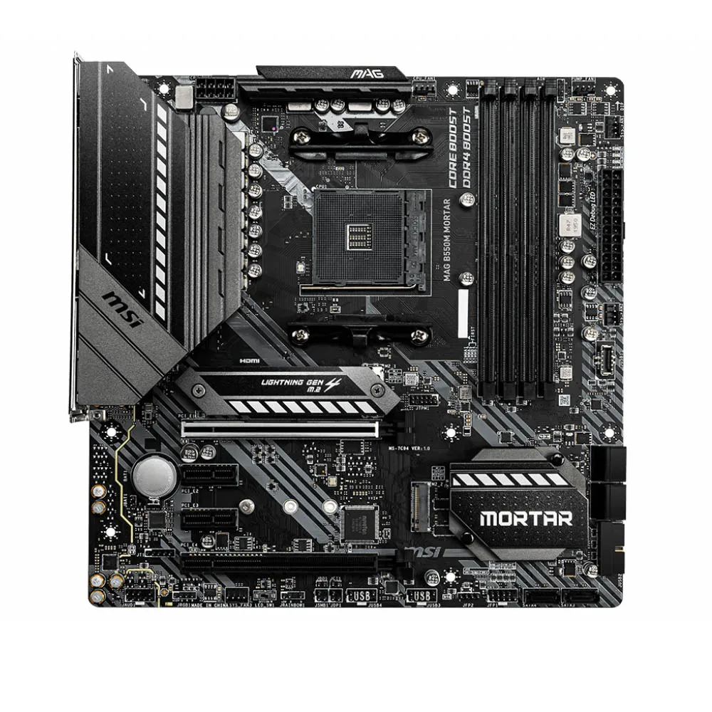 

Used MSI MAG B550M MORTAR Micro-ATX AMD B550 B550M DDR4 4400(OC) MHz M.2 SATA3 USB3.2 , 128G best support RYZEN R9 CPU AM4