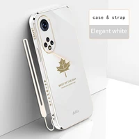 maple leaf square frame plating case for infinix hot 11 case plated color hot 11s covers for infinix hot 11s nfc