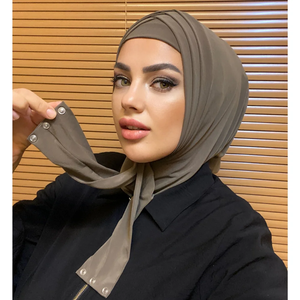 Практичный готовый хиджаб шарф шаль осенне-зимняя женская одежда 2023 сезон