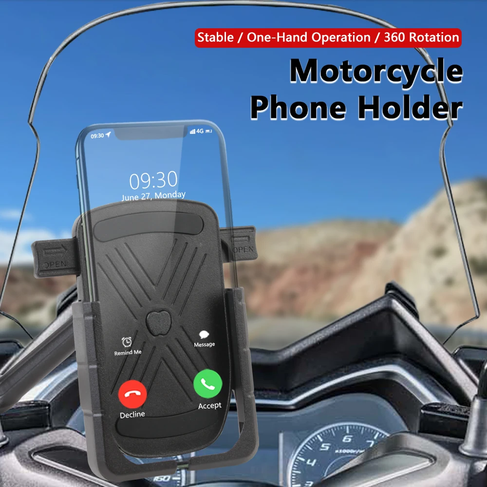 

Motorcycle Phone Holder 360 Rotation Cellphone Stand For Yamaha Tricity 155 300 X-City 250 XMAX 125 250 300 400 2021 Accessories
