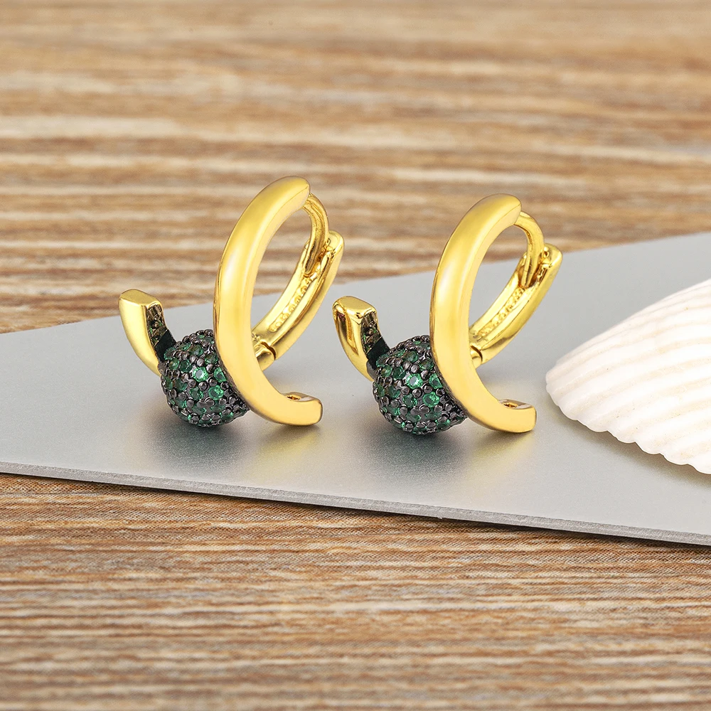 AIBEF необычные серьги-гвоздики из искусственного циркона Женская медная Сфера