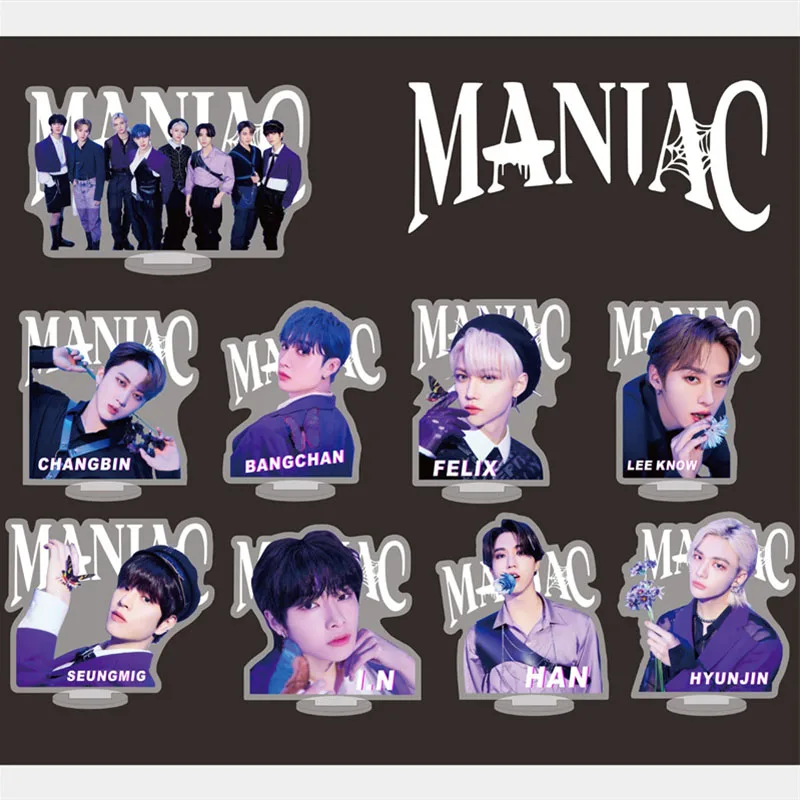 

Фотоальбом Stray Kids Maniac, подставка для фотографий, высококачественная акриловая двухсторонняя печать, прозрачный настольный декор, Kpop Felix Han