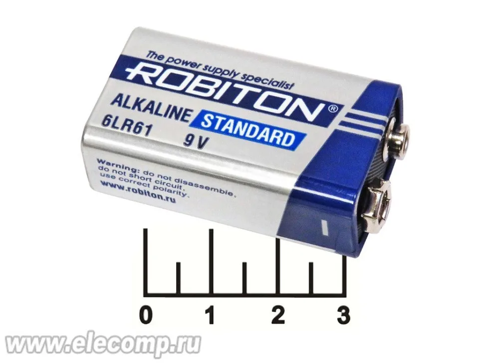 Батарейка 6F22-9V Robiton Alkaline Standart 6LR61