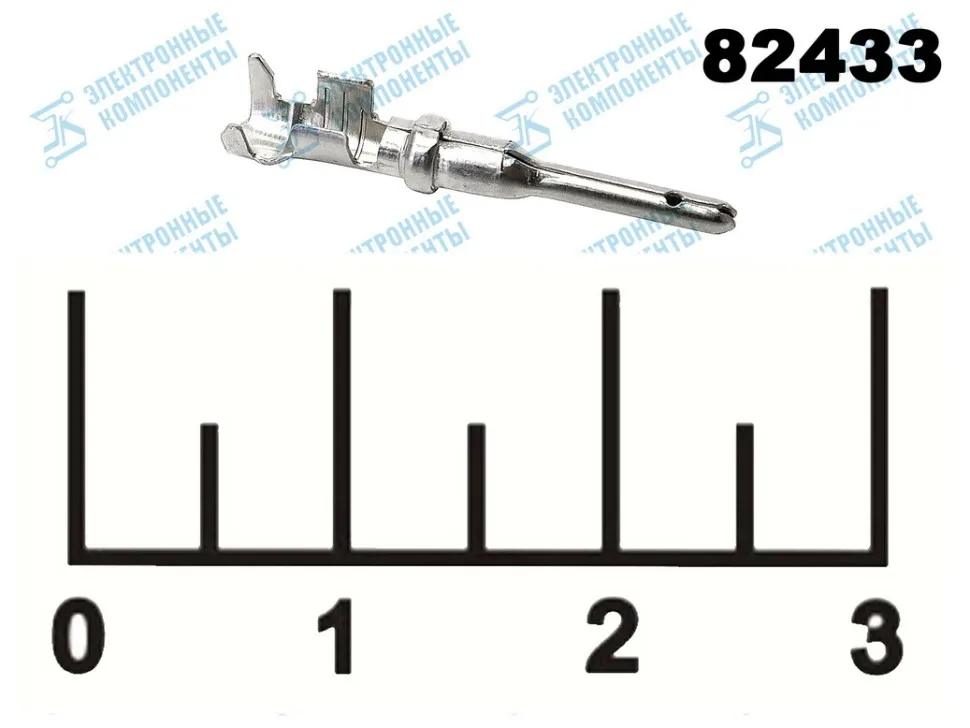 Клемма штекер для разъема DJ211-1.6A (круглая) (1060-16-0122)