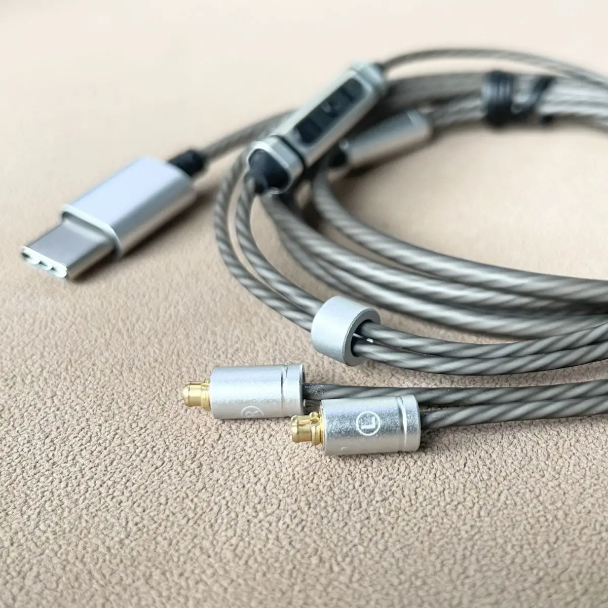 Кабель MMCX серебристый 32 бит CX3 1993 и MAX97220 Type-c для наушников Shure SE215 SE535 UE846 SE315