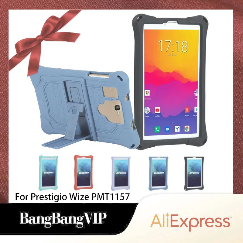

Для Prestigio Wize PMT1157 7-дюймовый планшет PU кожаный силиконовый чехол с подставкой