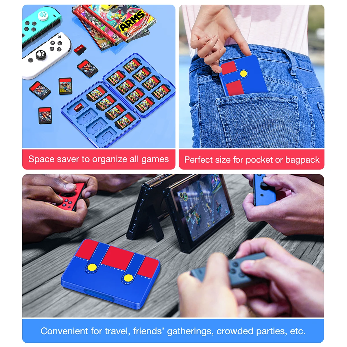 16 в 1 противоударный чехол для игровых карт Nintendo Switch OLED игровые карты TF защитные