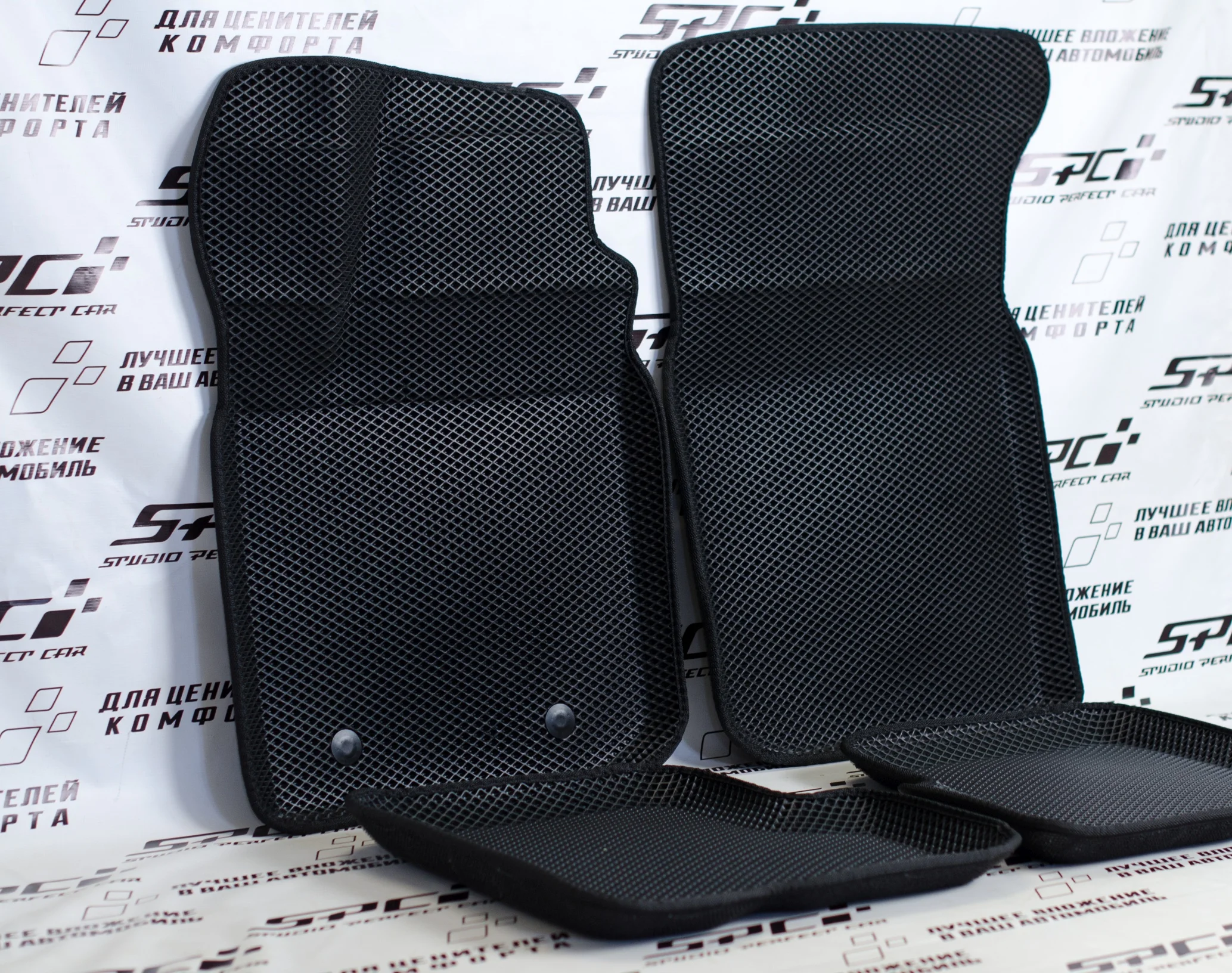 Новинка! Коврики Ева с Пресс Бортами на RENAULT LOGAN I PREMIUM черный