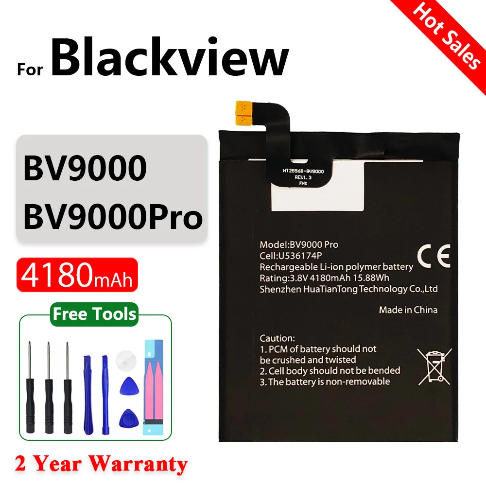 

100% Original New 4180mAh BV 9000 Battery For Blackview BV9000 Pro BV9000pro Replacement Phone Batteries Bateria+Free Tools