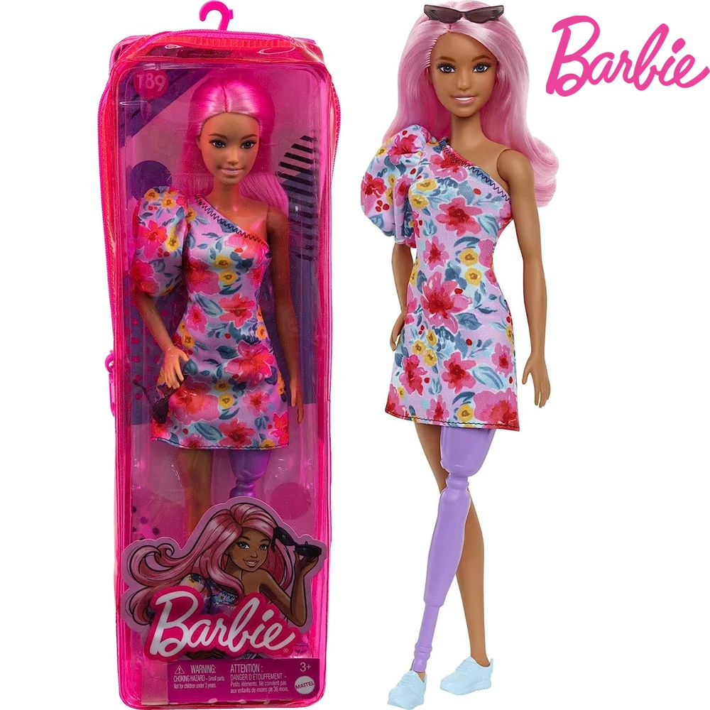 Оригинал Платье Barbie Fashionistas на одно плечо, протез ноги - HBV21,кукла барби,куклы для девочек,куклы,игрушки,Кукла Барби