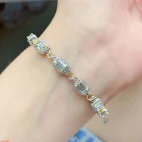 fine jewelry 925 sterling silver natural aquamarine bracelet for women marry got engaged party girl gift commemorate valentines