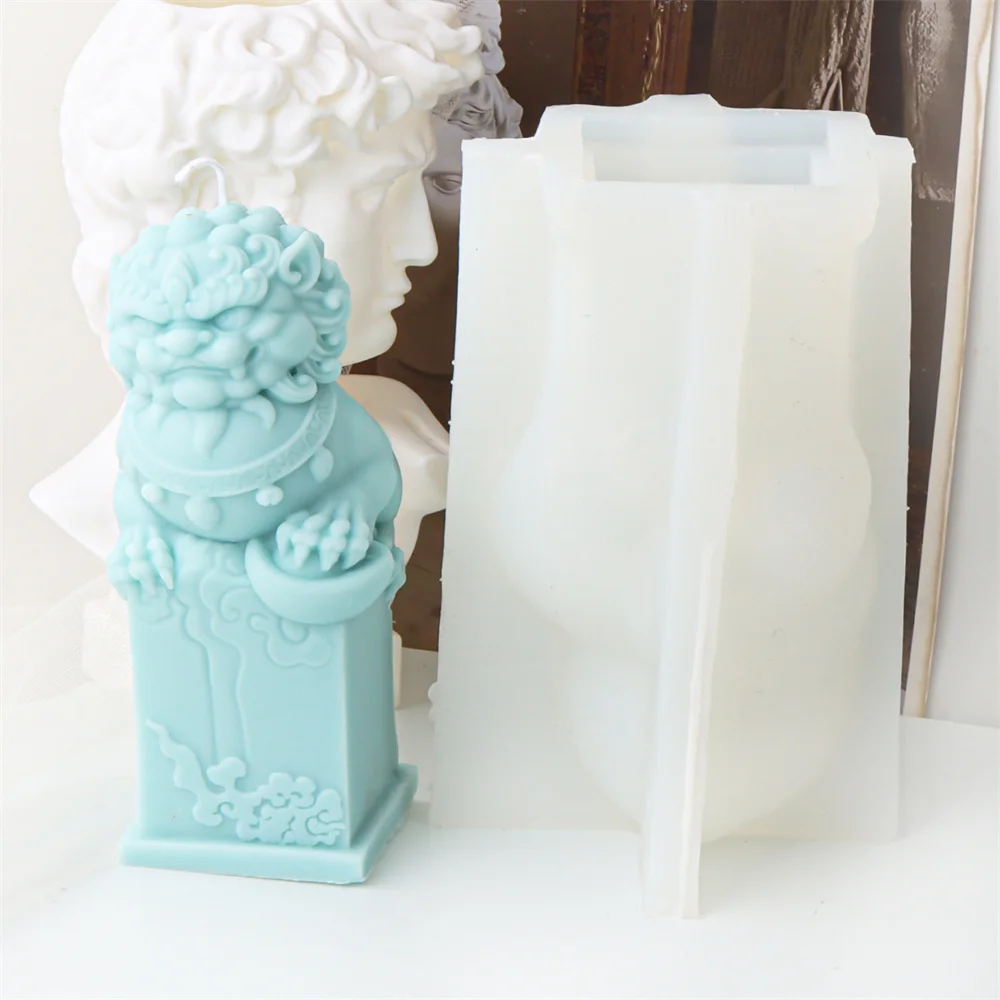 Благоприятный лев силиконовая форма для свечей китайский рекуперационная