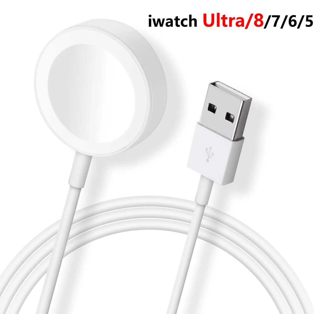 

Портативное зарядное устройство для IWatch Ultra 8/7 6 SE, магнитная зарядная док-станция, USB-кабель для зарядки, Смарт-часы Apple Watch Series 3 4 5