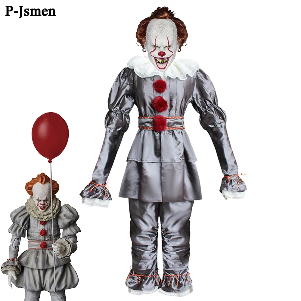 

P-Jsmen Pennywise Stephen Movie Clown back to The Soul Cosplay Costume Jokers Cosplay Suit Halloween Costume Party Carnival Suit