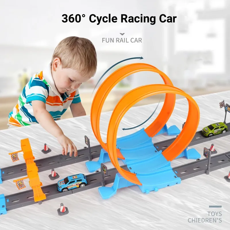Model Racing Track Diy Assembled Kits Catapult Rail Boy Toys For Children Education Gift