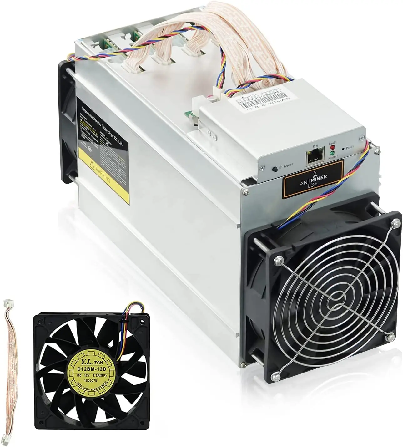 

HOT SALES Antminer L3+ 504MH/s Litecoin Miner, Scrypt LTC Litecoin Dogecoin Mining Machine with Fan and Data Cable