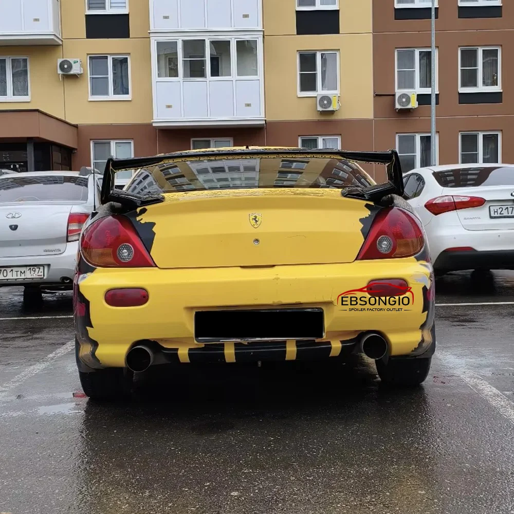 Фото Задний спойлер (антикрыло) для Hyundai Genesis Coupe 2005-2013, черный/белый, на багажник №4