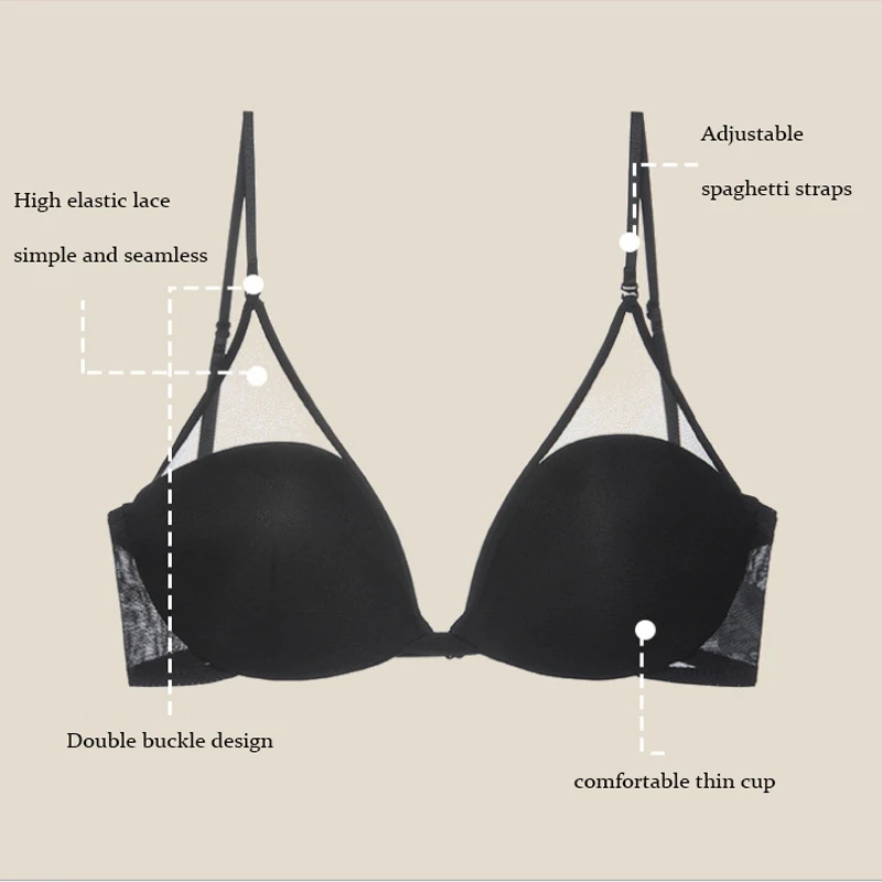 Bras For Women New Sexy Lace Backless Bras Push Up Bras For Women With Padding No Wire Multiple Ways To Wear Push Up Bras