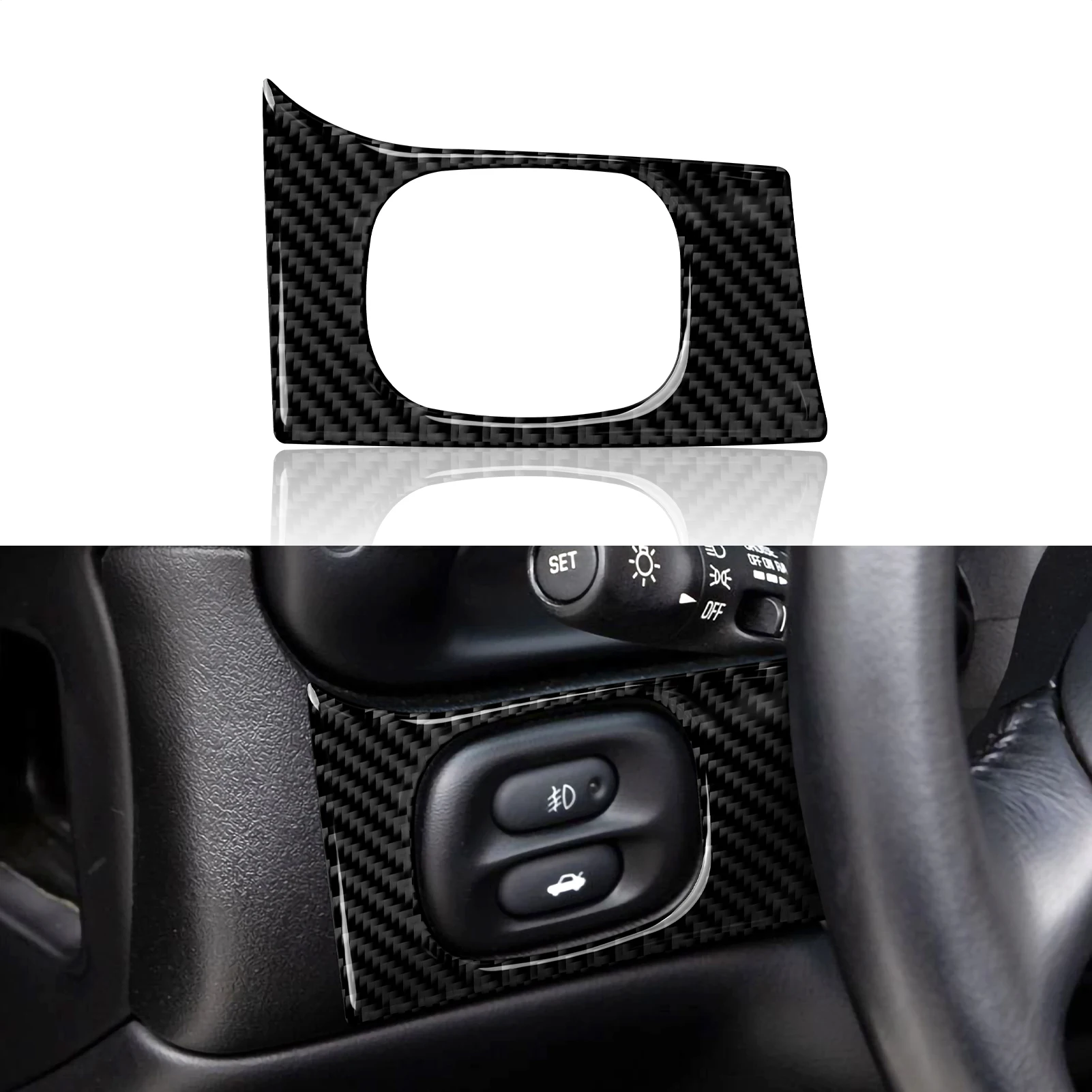 

Carbon Fiber Headlight Switch Panel Sticker Decal Interior Trim Cover for Chevrolet Corvette C5 1998 1999 - 2004 Accessories