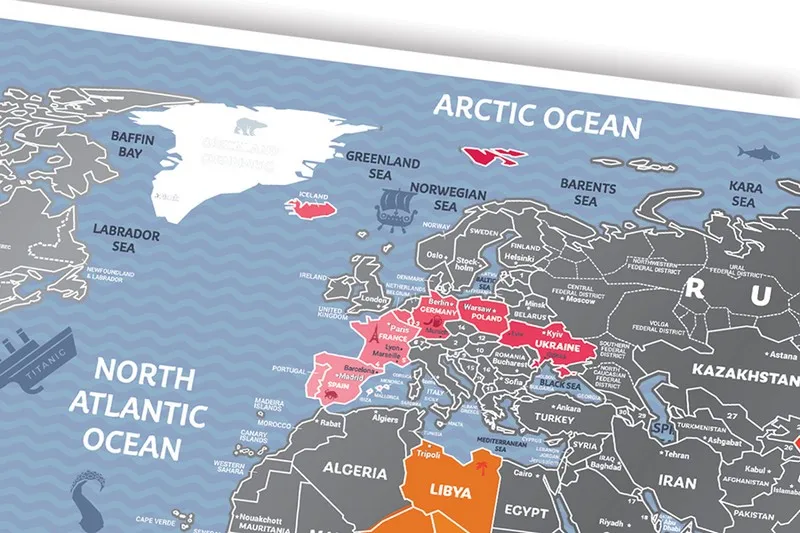 Скретч-карта мира Weekend World Travel Map |