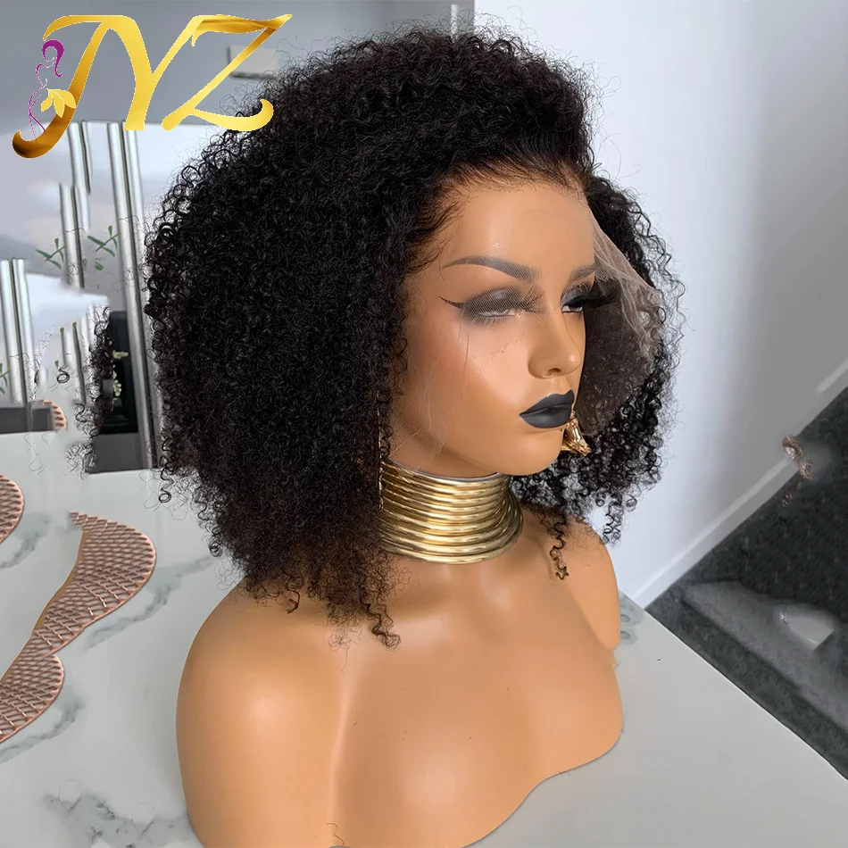 

Mongolian Afro Kinky Curly Wig 13x4 Lace Front Human Hair Wigs Pre Plucked With Baby Hair Remy 180% Kinky Curly Lace Frontal Wig