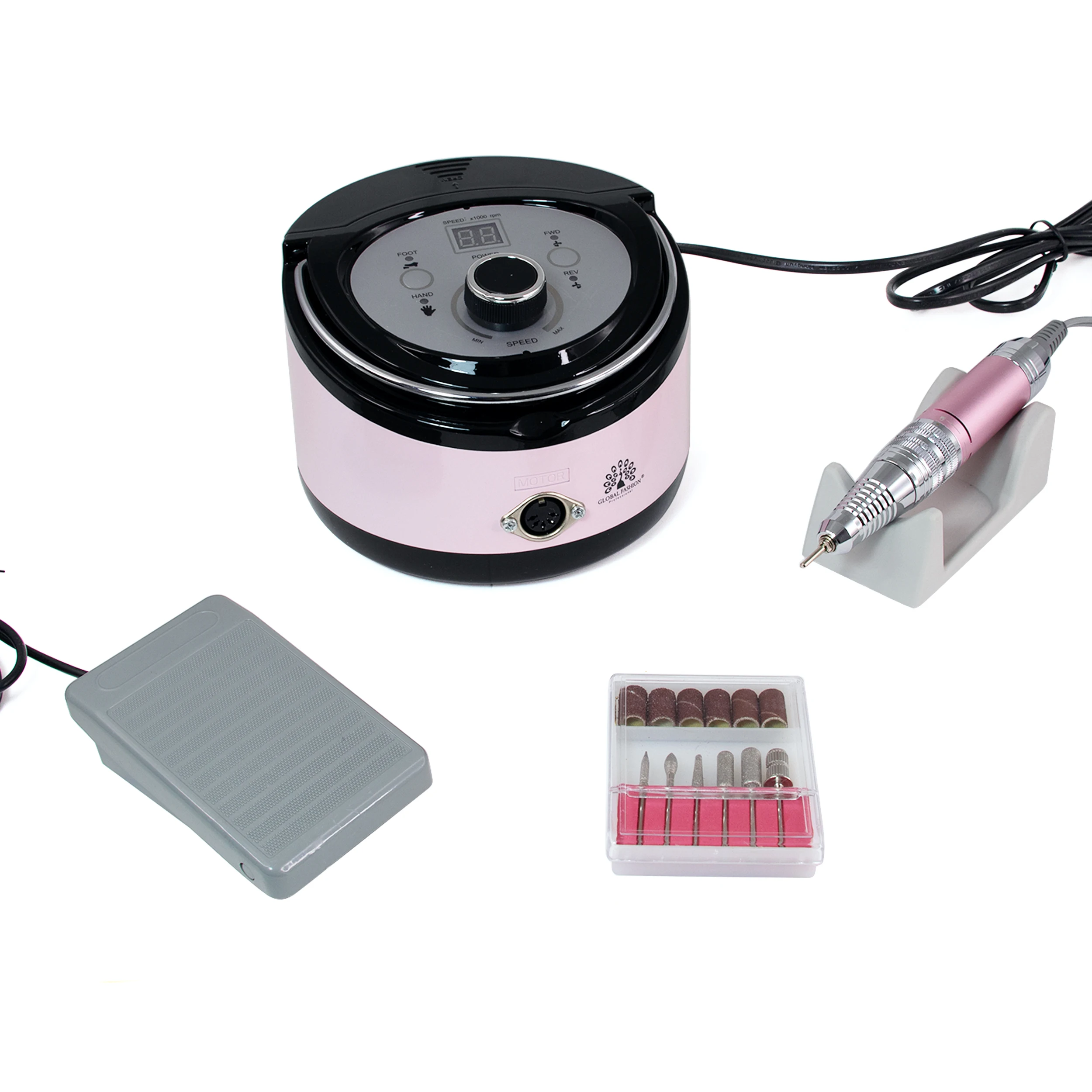 Аппарат для маникюра и педикюра 35000 об 65 ватт ZS-606-pink