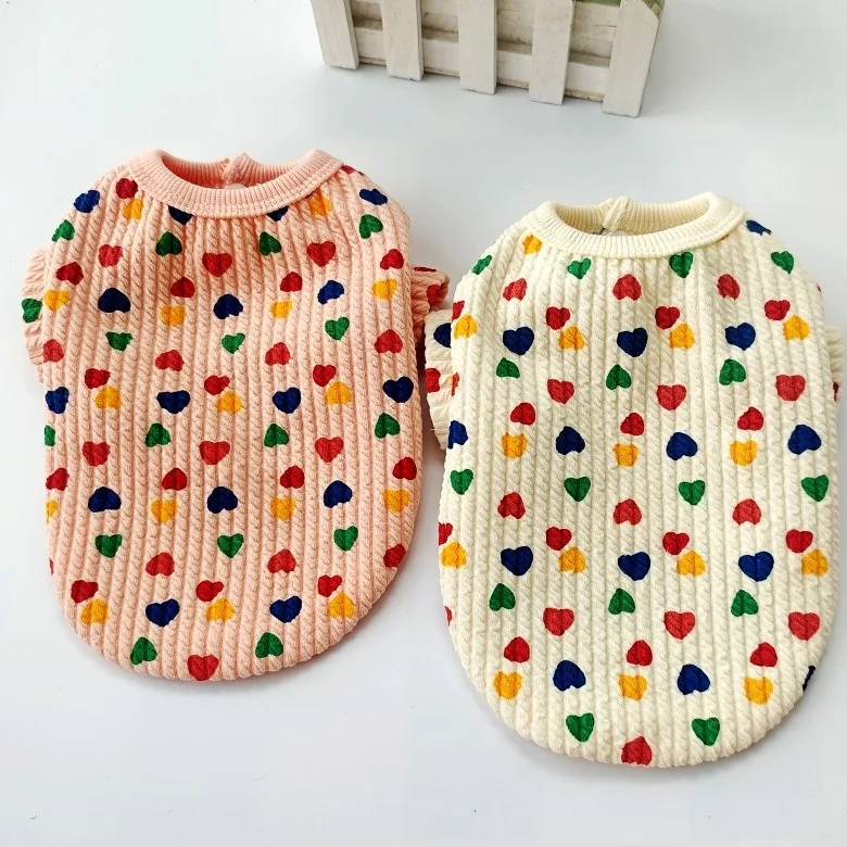

Dogs Speck Sweater Spring Autumn Cat Pet Items Colorful Leggings Cute Keep Warm Knitwear Thin Vest Free Shipping For S-XXL