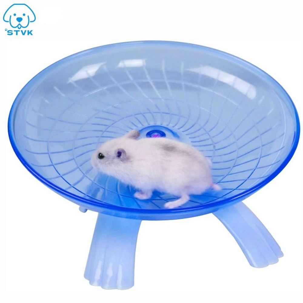 

Pet Hamster Flying Saucer Exercise Squirrel Wheel Hamster Mouse Running Disc Rat Toys Cage Small Animal Hamster Accessories