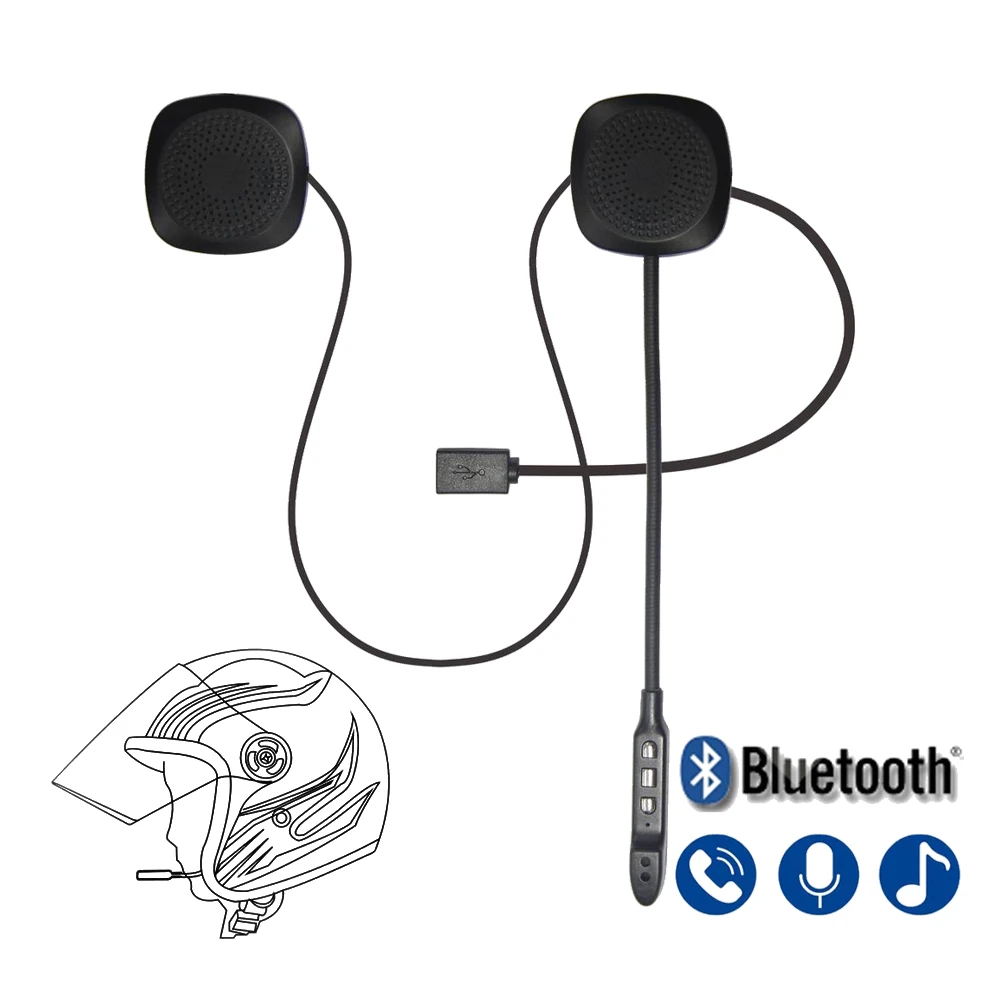 

Motorcycle Bluetooth Helmet Headset Wireless Hands-free Call Kit Stereo Anti-interference Waterproof Music Player Speaker