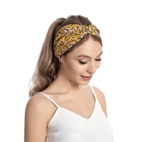 new fashion pastoral style spring fresh color hairbands girls adult headband small floral cross knot hair accessories for women